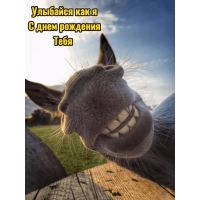 Улыбайся как я, с днем рождения тебя!