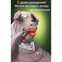 С днем рождения. Выглядеть восхитительно!
