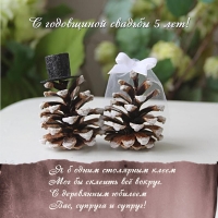 С годовщиной свадьбы 5 лет! С деревянным юбилеем