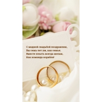 С медной свадьбой поздравляю, Вы семь лет уж, как семья.