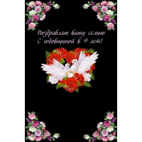 Поздравляю вашу семью С годовщиной в 9 лет!