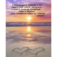 С годовщиной свадьбы 9 лет! Любите друг друга