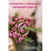 Поздравляю с семнадцатой Годовщиной свадьбы!