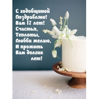 С годовщиной Поздравляю! Вам 17 лет! Счастья