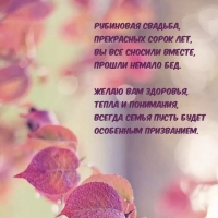 Рубиновая свадьба, прекрасных сорок лет