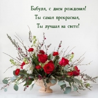 Бабуля, с днем рождения! Ты самая прекрасная