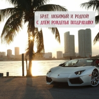 Брат, любимый и родной! С Днем рожденья поздравляю!