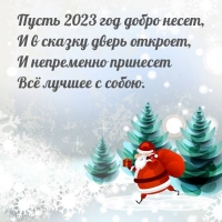 Пусть 2023 год добро несет, и в сказку дверь откроет