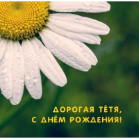 Дорогая тётя, с днём рождения!