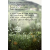 В июле утречко самое-самое, светлое, яркое, жаркое!